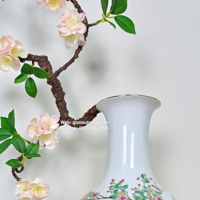 cặp bình hoạ tiết chim công đăng đối